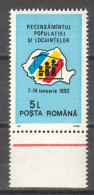 Rumänien; 1991; Michel 4707 **; Recensamintul Populatiei; Rand; Bild2 - Autres & Non Classés