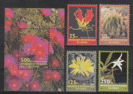 Kongo (Kinshasa) 2002**, Blumen, Sukkulenten / Kongo (Kinshasa), MNH, Flowers, Succulents - Cactus