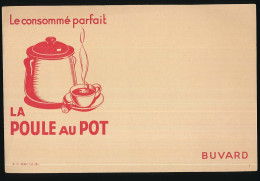 Buvard 20 X 13.2 LA POULE AU POT Le Consommé Parfait - Soups & Sauces