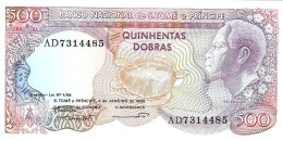 SAO TOME AND PRINCIPE 500 DOBRAS PURPLE MAN FRONT WATERFALL FLOWERS BACK DATED 04-01-1989 UNC P.? READ DESCRIPTION - Sao Tomé Et Principe