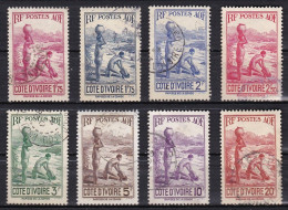 CF-CI-07F – FRENCH COLONIES – IVORY COAST – 1936 – COMOE RAPIDS – SG # 146-154 USED 18,75 € - Used Stamps