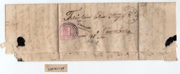 TOUR ET TAXIS - THURN UND TAXIS - WEIMAR / 1867 - 1  SGR. ROSE SUR PLI EXPERTISE ==> NAUMBURG (ref 8678) - Briefe U. Dokumente