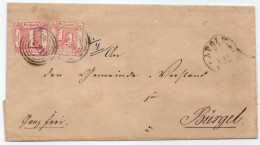 TOUR ET TAXIS - THURN UND TAXIS - APOLDA / 1863 - 1/4 SGR. + 1 SGR. SUR PLI ==> BÜRGEL (ref 8681) - Cartas & Documentos