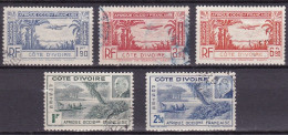 CF-CI-10B – FRENCH COLONIES – IVORY COAST – 1940-41 – USED LOT - SG # 173-178e USED 22,75 € - Oblitérés