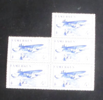 CAMEROUN - 1941 - PA N°YT. 6 - Avion 4f - Bloc De 5 - Neuf Luxe** / MNH - Airmail