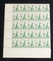 CAMEROUN - 1941 - PA N°YT. 2 - Avion 50c - Bloc De 25 Bord De Feuille - Neuf Luxe** / MNH - Poste Aérienne