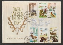 T 129) DDR 1977 Mi# 2270-2275 O MiF Mit PF 2274 I: Jagd Hirsch Fasan Reh Wildschwein (aus Zerbst) - Gibier
