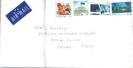 (RECTO / VERSO) AUSTRALIE - ENVELOPPE AVEC BEAUX TIMBRES EN 1990 - Storia Postale