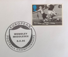 England Football Soccer Fussball Calcio UEFA EURO 96 Wembley Mark Match Of 08 06 96 England 1 Switzerland 1 - Lettres & Documents