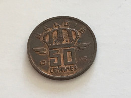 Münze Münzen Umlaufmünze Belgien 50 Centimes 1957 Belgie - 50 Cent