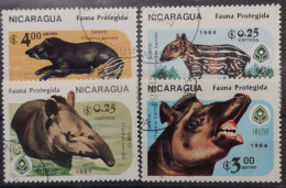 Nicaragua 1984 Wildlebende Säugetiere Mi 2549/52° Gest. - Nicaragua