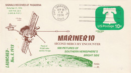 N 689) USA 1974 GSU NASA: MARINER 10, Bilder Der Südl. Mondfläche, Cape Canaveral - Amérique Du Nord