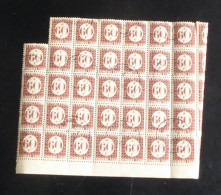 COLONIES GENERALES - 1945-46 - Taxe TT N°YT. 5 - 60c Brun - Bloc De 34 Bord De Feuille - Oblitéré / Used - Postage Due