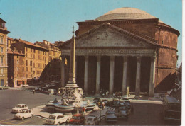 ROMA - PANTHEON - AUTO D'EPOCA CARS VOITURES : FIAT 500 - 600 - LEYLAND MINI - PRIMULA INNOCENTI - VIAGGIATA 1970 - Pantheon