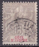 CF-CI-00 – FRENCH COLONIES – IVORY COAST – 1900 – GROUPE TYPE - Y&T # 15 USED 6 € - Oblitérés