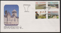 G 666) Namibia 1992 Mi# 723-726 FDC: Swakopmund - Géographie