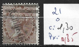 INDE ANGLAISE 21 Oblitéré Côte 1.30 € - 1858-79 Crown Colony