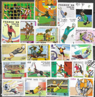 50 Timbres GOALS DU FOOTBALL, Tous Différents. - Gebruikt