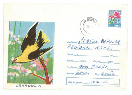 IP 64 A - 0201b Bird, ORIOLE, Romania - Stationery - Used - 1964 - Pics & Grimpeurs