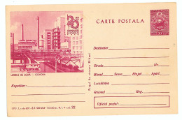 IP 64 A - 22 GOVORA, Chemical Plant, Romania - Stationery - Unused - 1964 - Química
