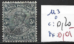 INDE ANGLAISE 113 Oblitéré Côte 0.20 € - 1911-35 Roi Georges V