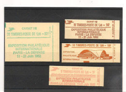 FRANCE 1982 CARNETS  N° 2102-C-2 , 2102-C-5, 2155-C-4, 220-C-3 ** Cote: 75 € - Modernes : 1959-...