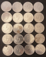 20 Pièces De 5 Centimes - 1961 - 62 - 63 - 64 - Réf, P 06 - 5 Centimes