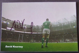 David KEARNEY - Dédicace - Hand Signed - Autographe Authentique - Rugby