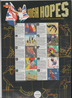 Great Britain 2012 Olympic Games In London High Hopes Smilers Large Sheet W/Ten 1st Stamps MNH/**. Postal - Eté 2012: Londres