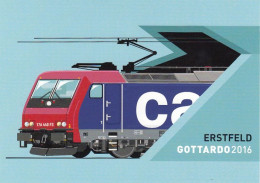 GOOD SWITZERLAND Postcard With Original Stamp 2016 - Railway / Gottardo - Railway