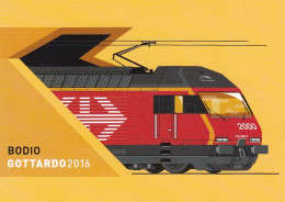 GOOD SWITZERLAND Postcard With Original Stamp 2016 - Railway / Gottardo - Ferrovie