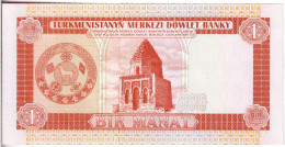 Turkménistan - 1 Manat 1993 UNC - Turkmenistán