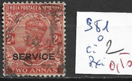 INDE ANGLAISE SERVICE 81 Oblitéré Côte 2 € - 1911-35 Koning George V