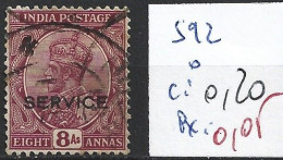 INDE ANGLAISE SERVICE 92 Oblitéré Côte 0.20 € - 1911-35 Koning George V