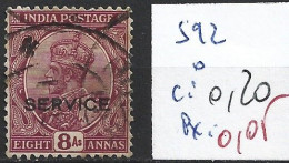 INDE ANGLAISE SERVICE 92 Oblitéré Côte 0.20 € - 1911-35 King George V