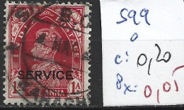 INDE ANGLAISE SERVICE 99 Oblitéré Côte 0.20 € - 1936-47 Koning George VI