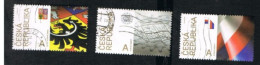 REP. CECA (CZECH REPUBLIC) - MI 963.969 - 2018 NATIONAL SYMBOLS (3 STAMPS OF THE SET, BY BOOKLET)      -   USED - Oblitérés