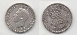 +  GRANDE BRETAGNE   + 6 PENCE 1937 + - H. 6 Pence
