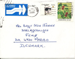 Zimbabwe Air Mail Cover Sent To Denmark 15-11-2000 - Zimbabwe (1980-...)
