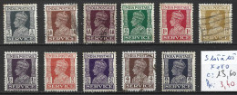 INDE ANGLAISE SERVICE 105 à 115 * ( 106-107-110-111 Oblitérés ) Côte 13.60 € - 1936-47 Koning George VI