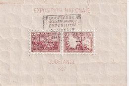 LUXEMBOURG. 1937. BLOC EXPOSITION NATIONALE DUDELANGE AVEC SON OBLITERATION  / 2309 - Blokken & Velletjes