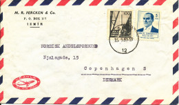 Turkey Air Mail Cover Sent To Denmark 16-5-1962 Folded Cover - Posta Aerea