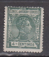 ELOBEY ANNOBON * 1907 AVEC CHARNIERES YT N° 42 - Annobon & Corisco