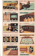 Czechoslovakia - Czechia 10 Matchbox Labels - Agriculture, Plough, Bulldozer, Sweet Corn, Grain - Boites D'allumettes - Etiquettes