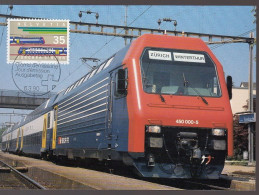 GOOD SWITZERLAND Maximum Card 1990 - Railway / Trains - Bahnwesen