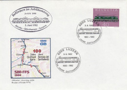 GOOD SWITZERLAND Special Stamped Cover 1982 - Railway / Gotthardbahn 100 - Spoorwegen