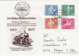 GOOD SWITZERLAND Special Stamped Cover 1977 - Railway / Nationalbahn 100 - Ferrocarril