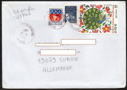 Frankreich 2003, 2014 MiNr. 3772 Beziehungen Mit Indien, 3712, 1497  Auf Brief/ Letter  100g - Storia Postale