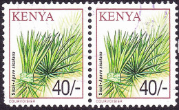 KENYA 2001 QEII 40/- Multicoloured, Crops - Sisal Horizontal Pair SG778 Used - Kenya (1963-...)