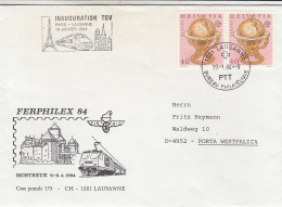 GOOD SWITZERLAND Special Stamped Cover 1984 - Railway - Ferrocarril